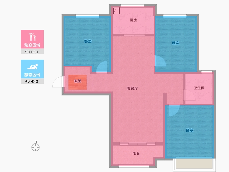 河北省-保定市-朝阳首府-88.45-户型库-动静分区