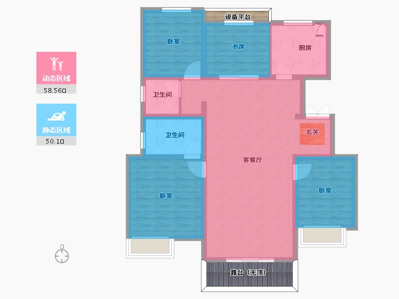 河北省-保定市-朝阳首府-104.35-户型库-动静分区