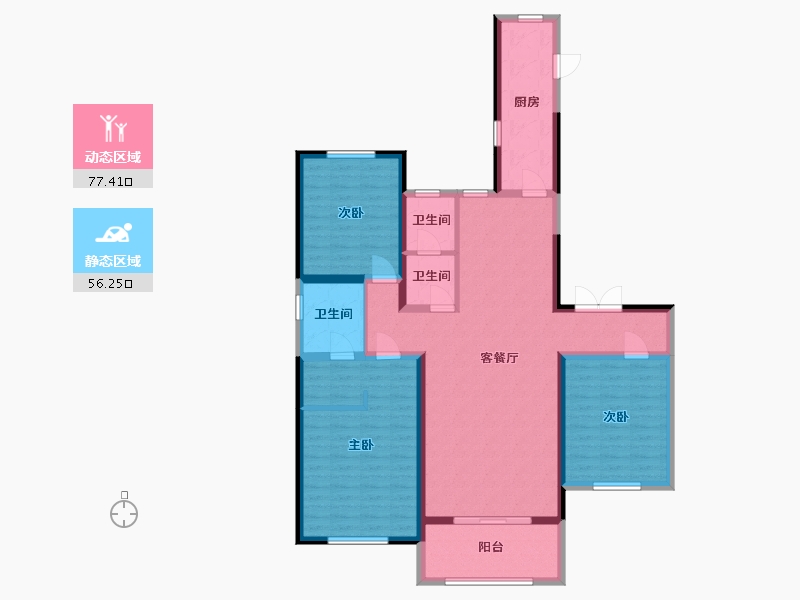 河北省-石家庄市-维多利亚时代-119.91-户型库-动静分区