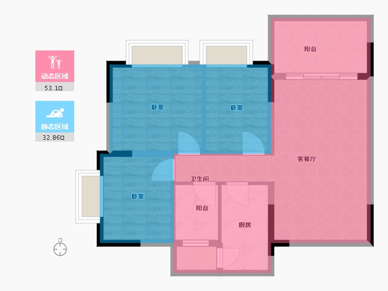 广东省-广州市-逸涛湾-77.00-户型库-动静分区