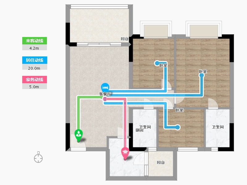 广东省-广州市-逸涛湾-77.00-户型库-动静线