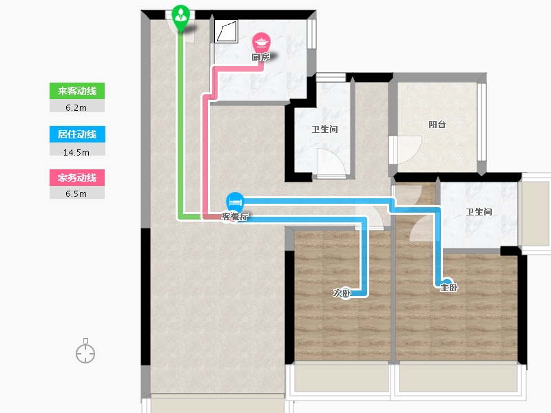 广东省-汕头市-颐景阳光锦府-78.06-户型库-动静线