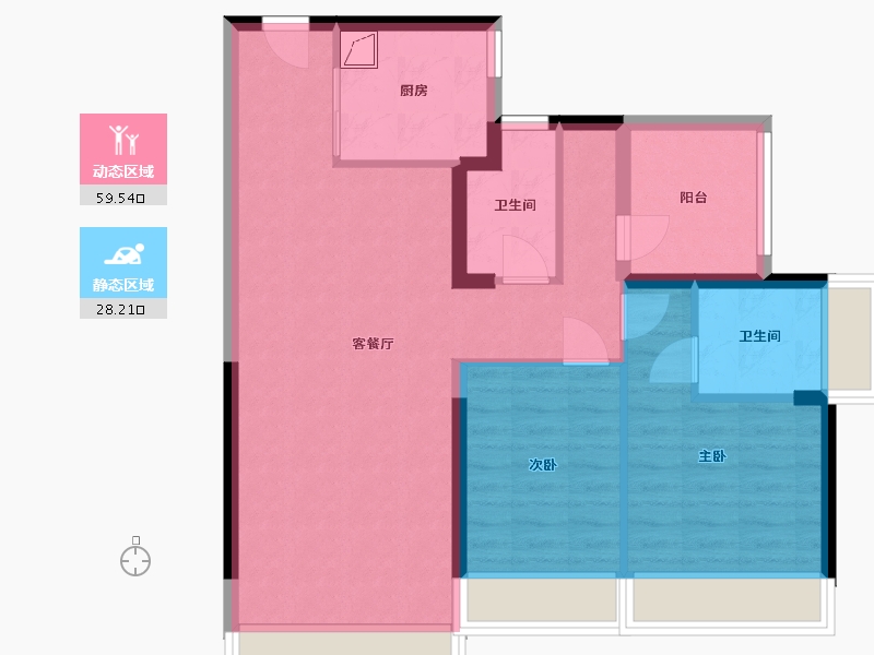 广东省-汕头市-颐景阳光锦府-78.06-户型库-动静分区