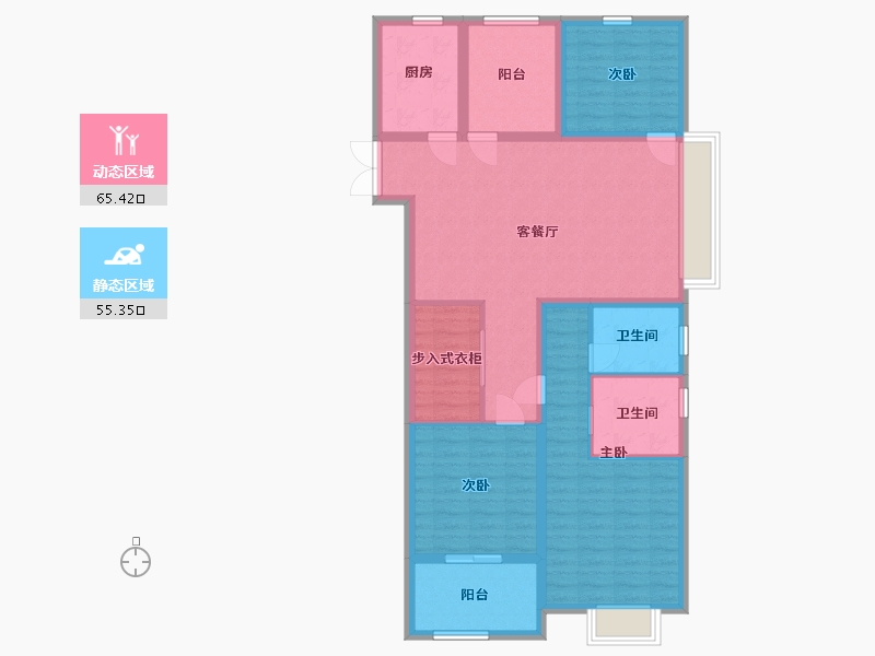 江苏省-常州市-阳光龙庭-108.01-户型库-动静分区