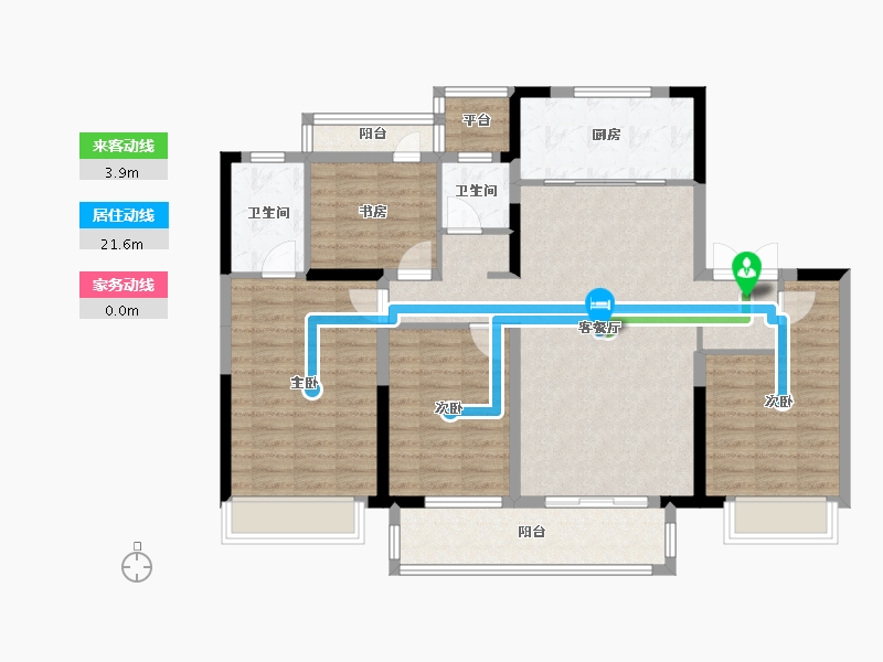 浙江省-宁波市-江汇城-112.36-户型库-动静线