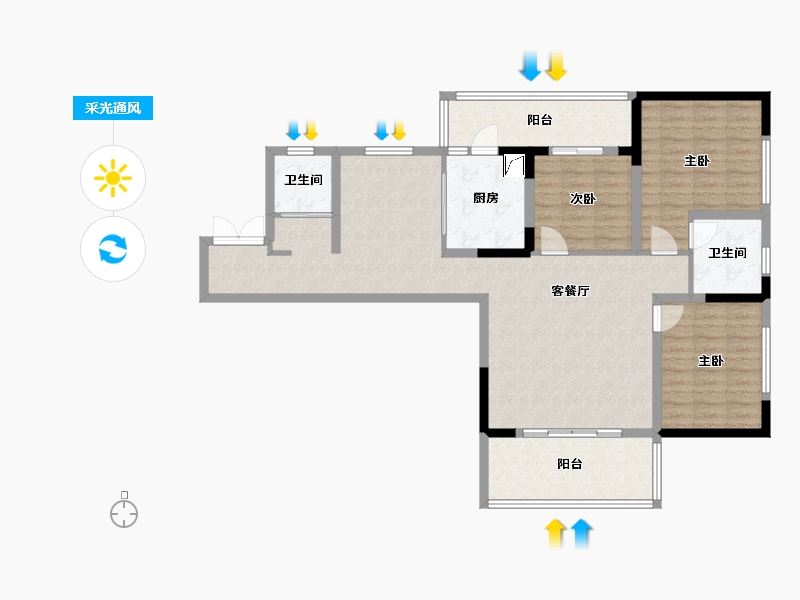 四川省-宜宾市-丽雅江宸-111.49-户型库-采光通风