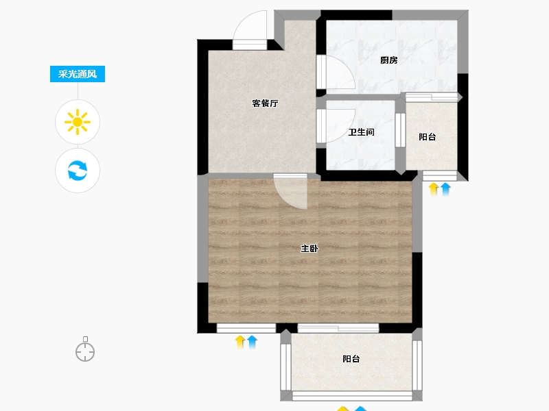 江苏省-无锡市-东璟家园-41.90-户型库-采光通风