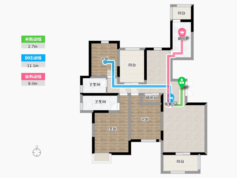 江苏省-苏州市-建屋海德公园-115.20-户型库-动静线