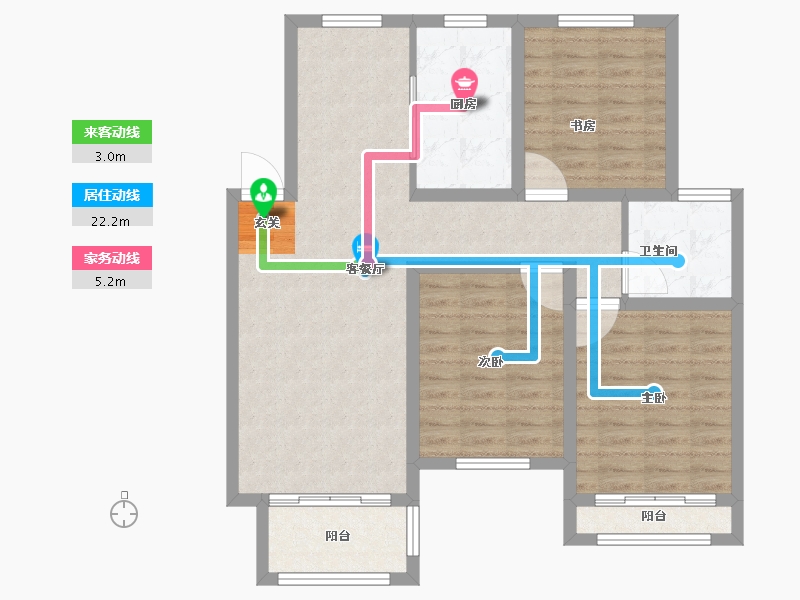 江苏省-宿迁市-金茂府-90.00-户型库-动静线