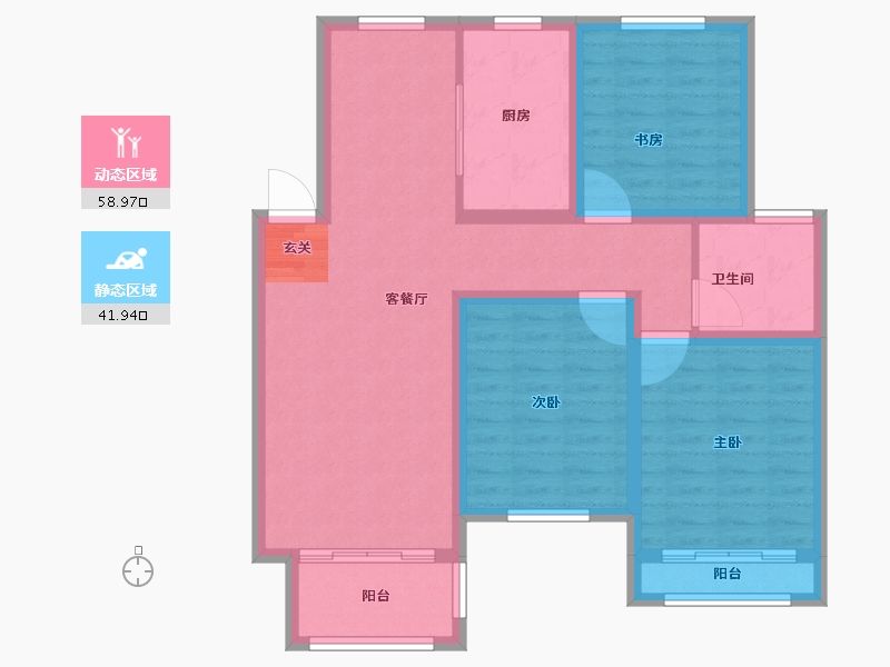 江苏省-宿迁市-金茂府-90.00-户型库-动静分区