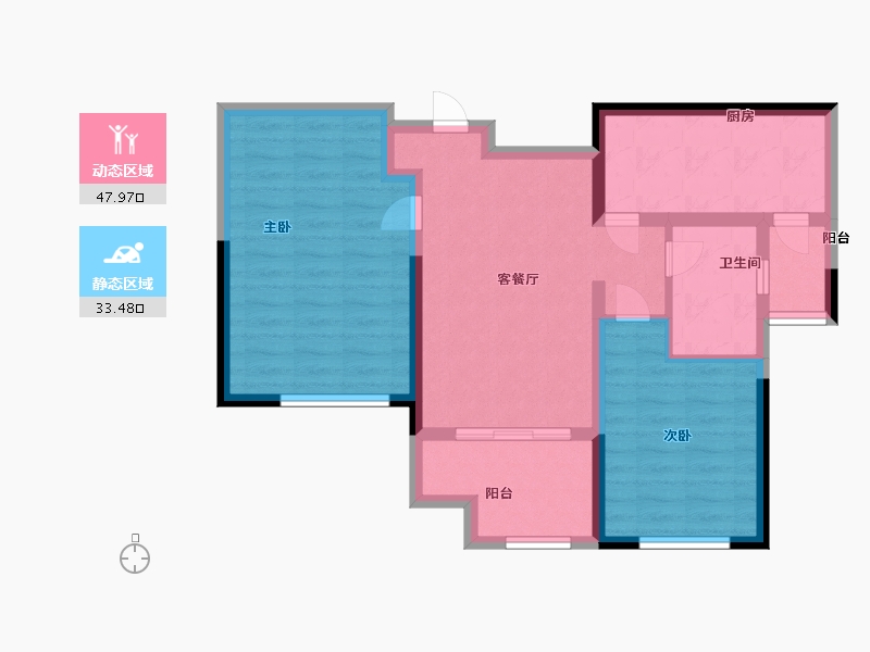 江苏省-苏州市-建屋海德公园-71.99-户型库-动静分区