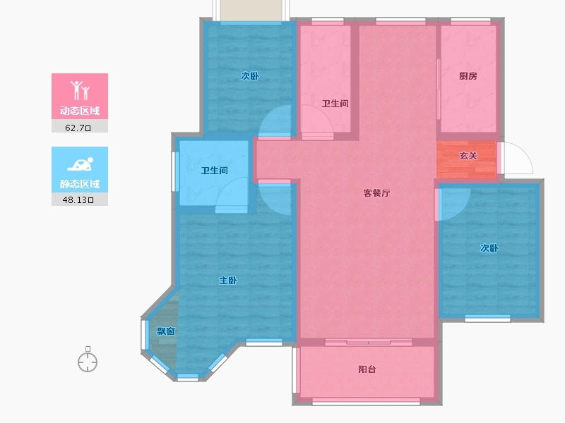 江苏省-宿迁市-金茂府-99.00-户型库-动静分区