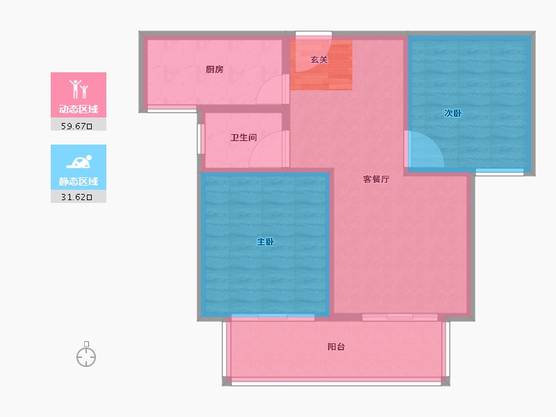 江苏省-宿迁市-金茂府-82.00-户型库-动静分区