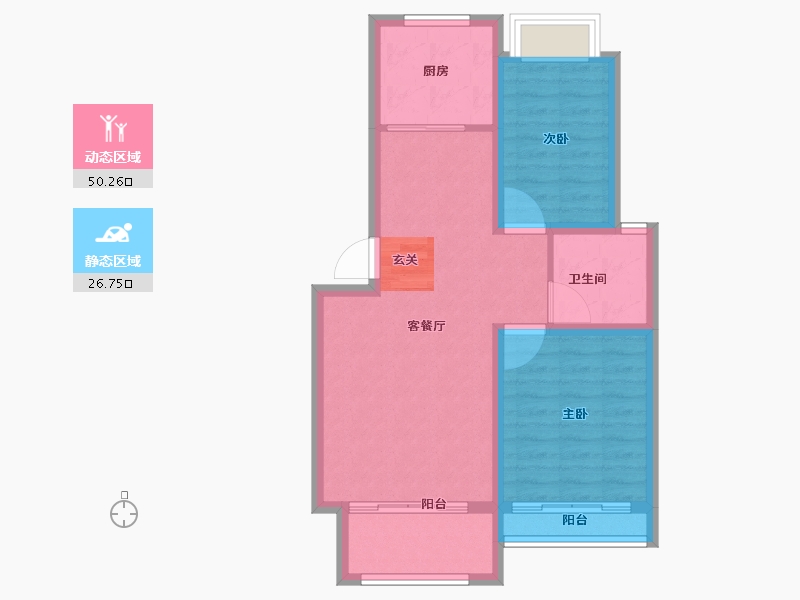 江苏省-宿迁市-金茂府-69.00-户型库-动静分区