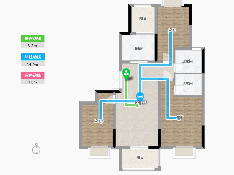 江苏省-淮安市-东方雅居-99.19-户型库-动静线