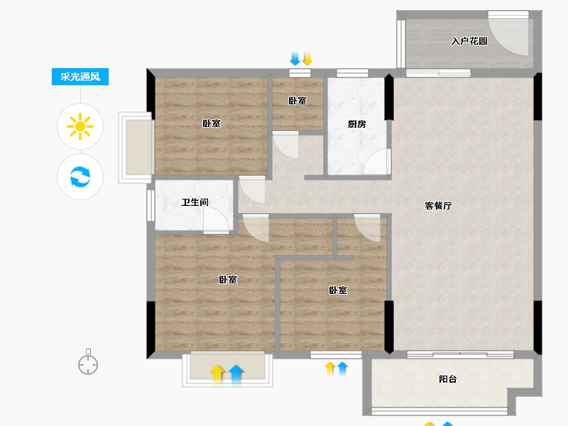 湖南省-郴州市-26度阳光-99.92-户型库-采光通风