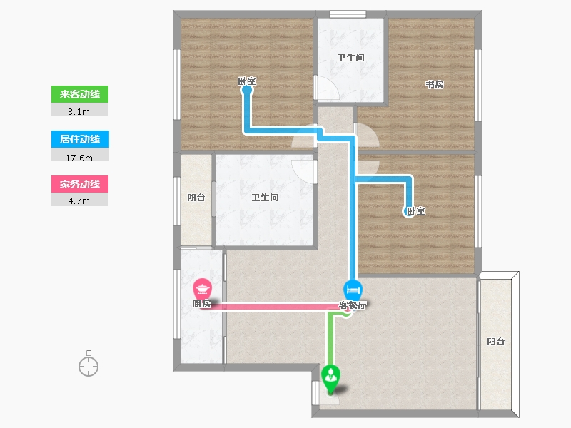 安徽省-合肥市-盛世莲花-116.63-户型库-动静线