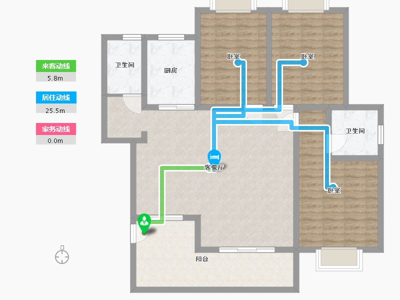 湖南省-永州市-鑫龙小镇-114.00-户型库-动静线