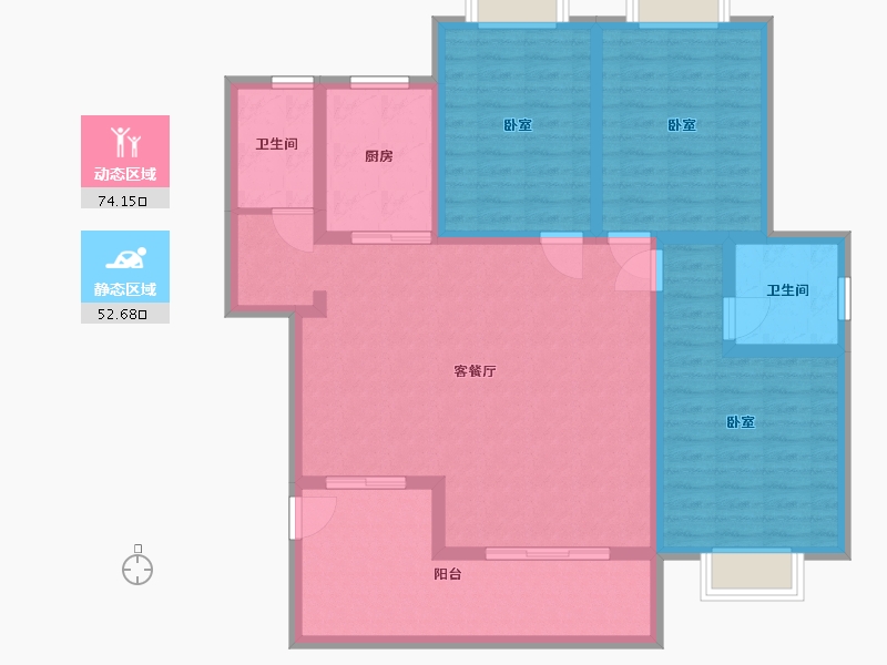 湖南省-永州市-鑫龙小镇-114.00-户型库-动静分区