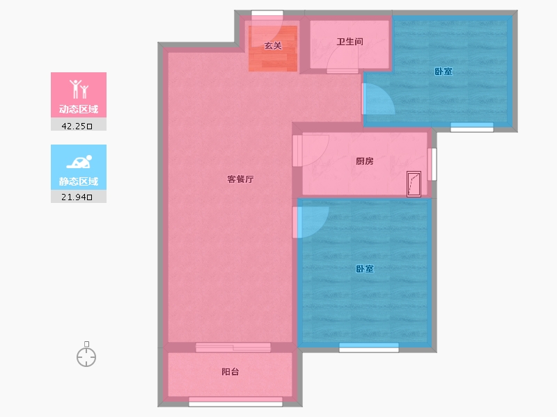 北京-北京市-博裕雅苑-56.78-户型库-动静分区