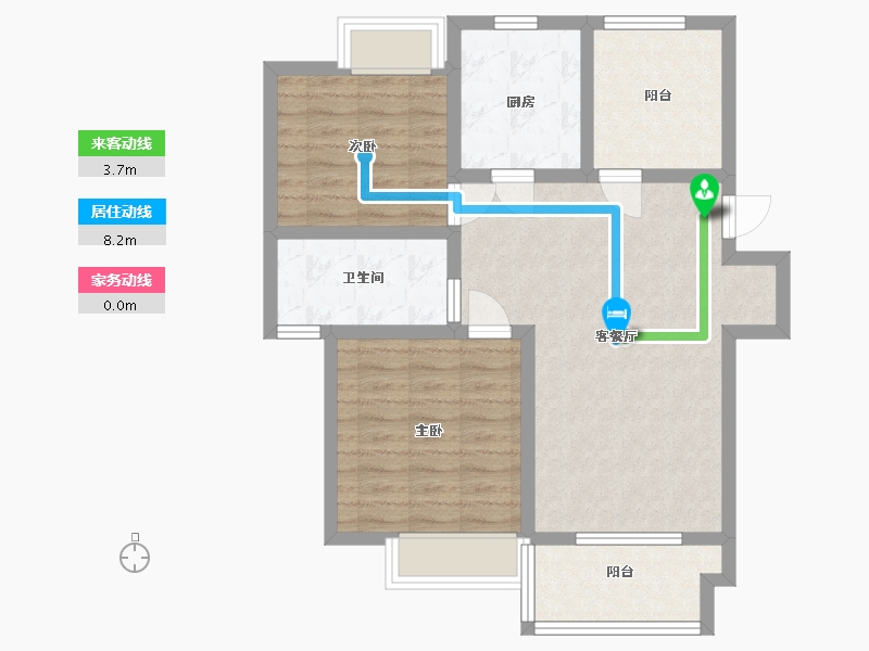 江苏省-淮安市-京河湾公寓-75.20-户型库-动静线