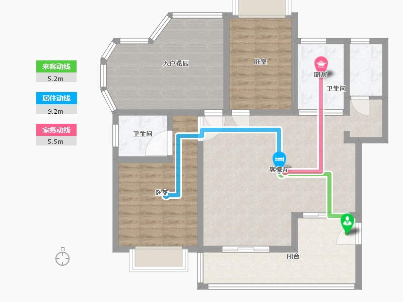 湖南省-永州市-鑫龙小镇-100.00-户型库-动静线