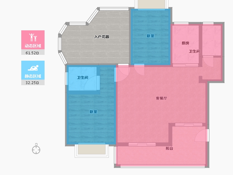 湖南省-永州市-鑫龙小镇-100.00-户型库-动静分区