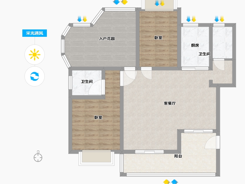 湖南省-永州市-鑫龙小镇-100.00-户型库-采光通风