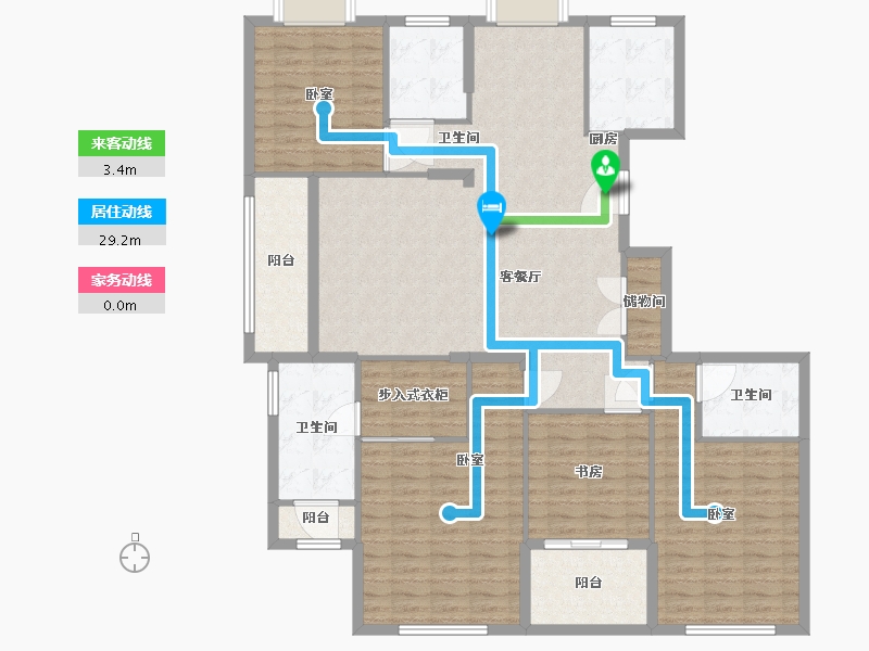 湖南省-常德市-林城—兰乔圣菲-148.12-户型库-动静线