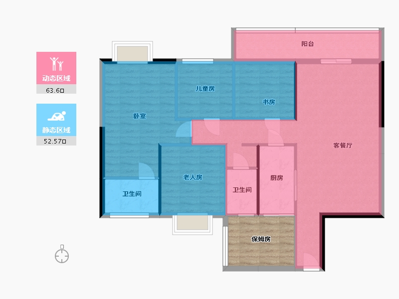 广西壮族自治区-崇左市-中都幸福里-113.58-户型库-动静分区