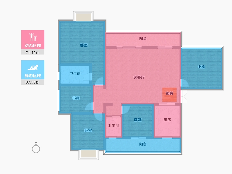 贵州省-贵阳市-一号大院-141.50-户型库-动静分区