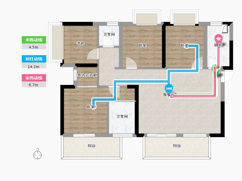 广西壮族自治区-南宁市-光明城市-90.82-户型库-动静线