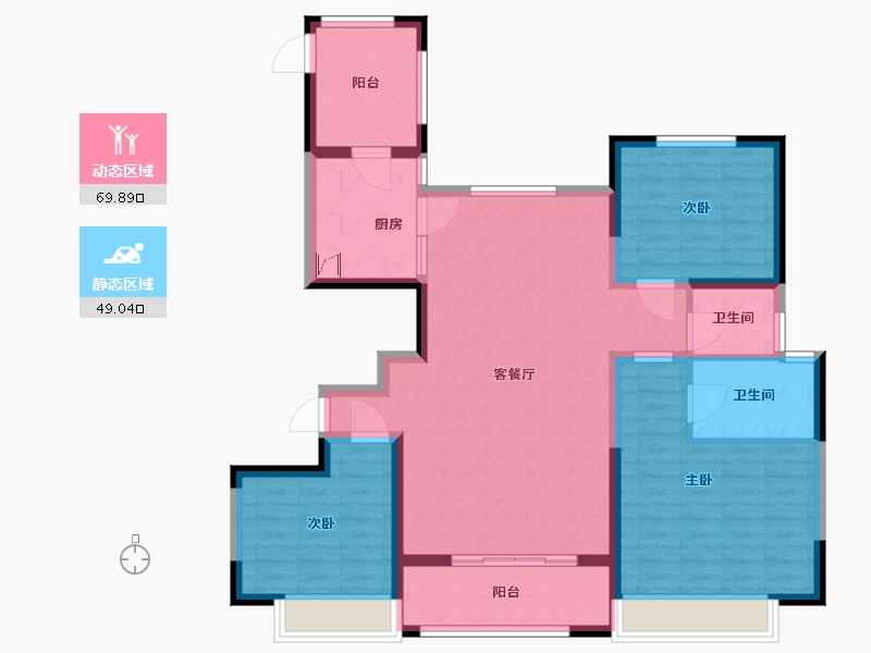 江苏省-常州市-锦绣天地-106.40-户型库-动静分区