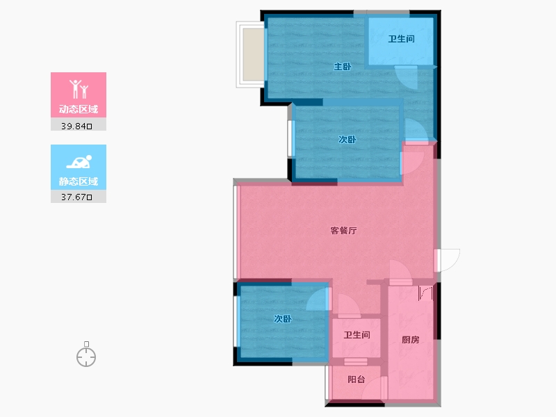 四川省-眉山市-新城悦隽天骄-67.43-户型库-动静分区