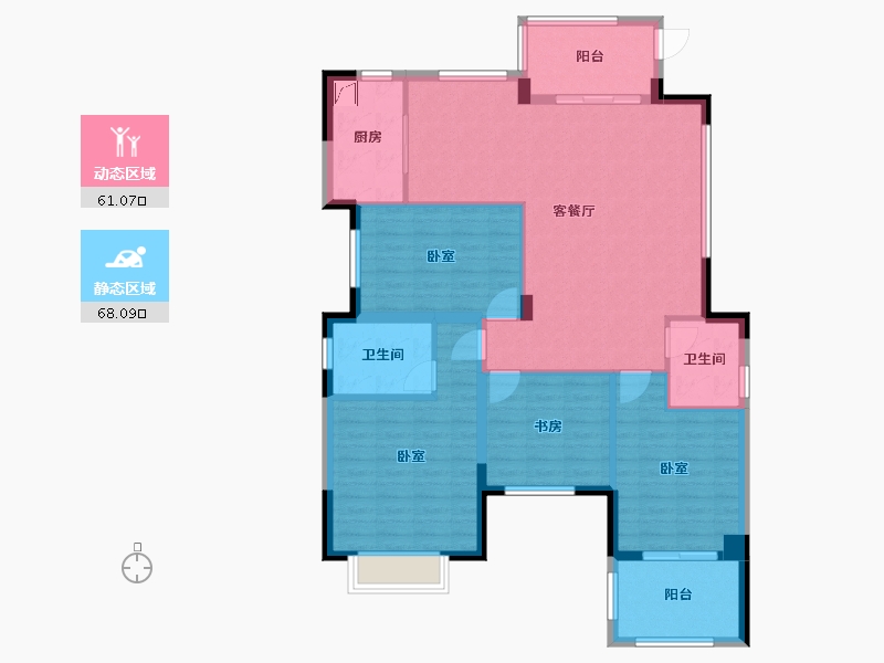 福建省-宁德市-御景华庭-116.71-户型库-动静分区