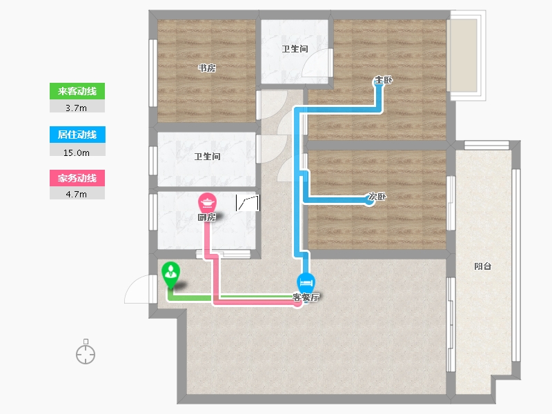 贵州省-铜仁市-万和星城-87.29-户型库-动静线