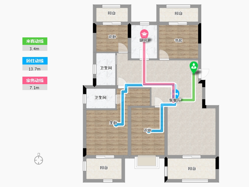 浙江省-金华市-保集·外滩-112.00-户型库-动静线