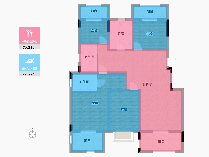 浙江省-金华市-保集·外滩-112.00-户型库-动静分区