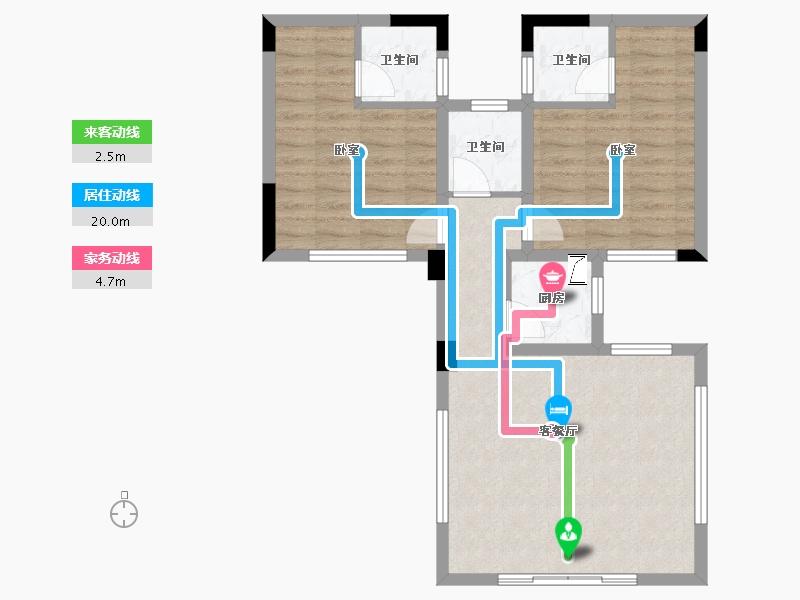 广东省-潮州市-中海黄金海岸花园-67.94-户型库-动静线