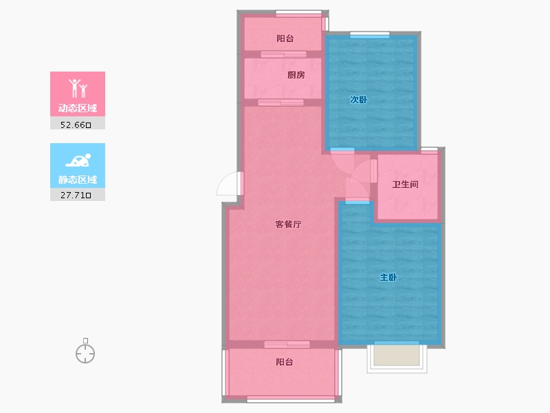 浙江省-衢州市-民泰美林小镇-71.20-户型库-动静分区