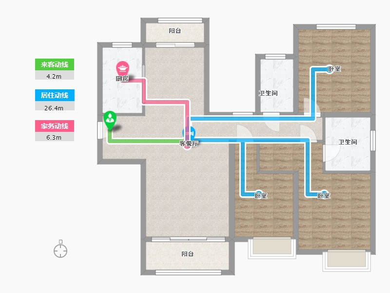 江苏省-泰州市-嘉和幸福里-112.51-户型库-动静线