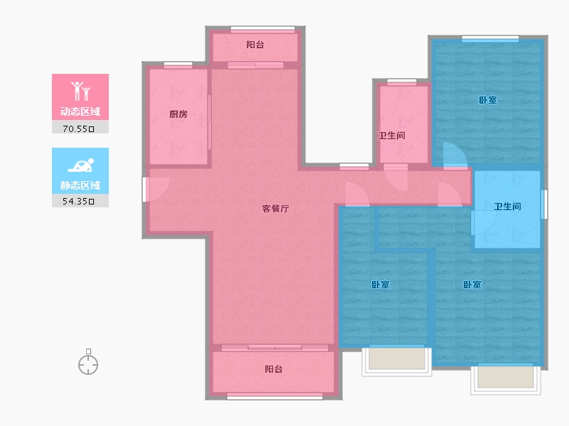 江苏省-泰州市-嘉和幸福里-112.51-户型库-动静分区