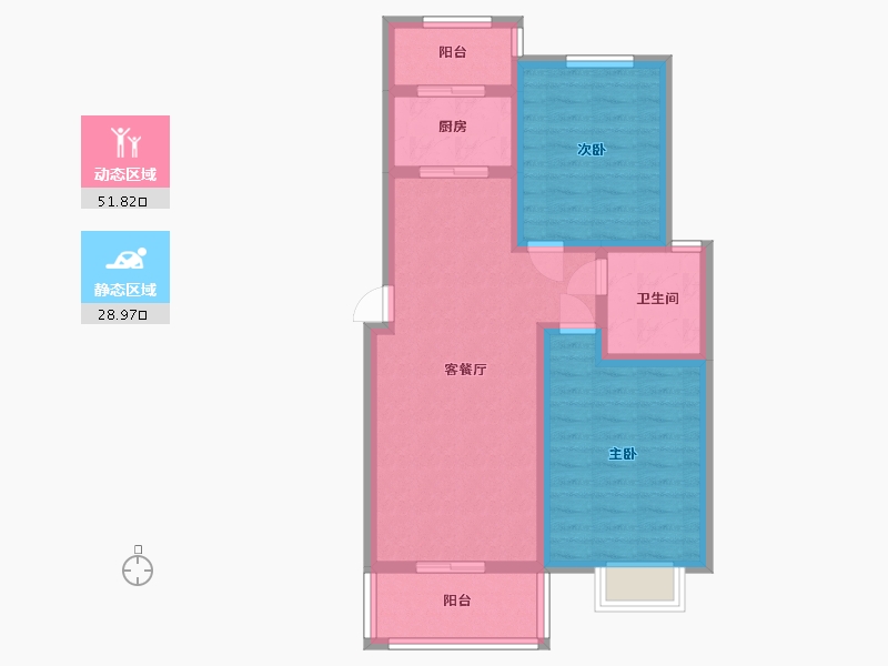 浙江省-衢州市-民泰美林小镇-71.50-户型库-动静分区