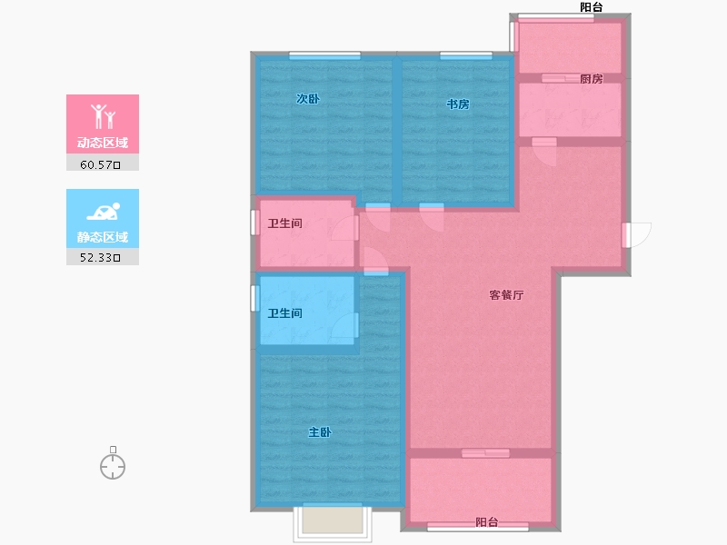 浙江省-衢州市-民泰美林小镇-99.69-户型库-动静分区