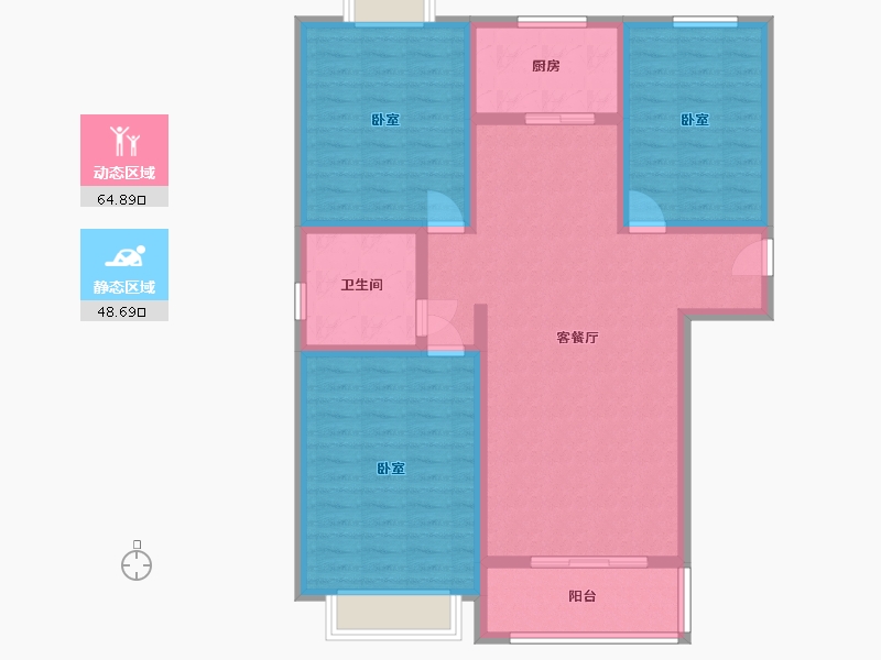 江苏省-宿迁市-嘉禾颐苑-101.89-户型库-动静分区