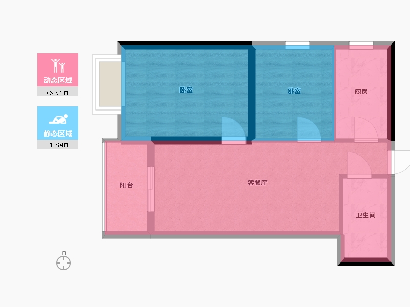 广西壮族自治区-南宁市-恒宇国际公馆-52.00-户型库-动静分区