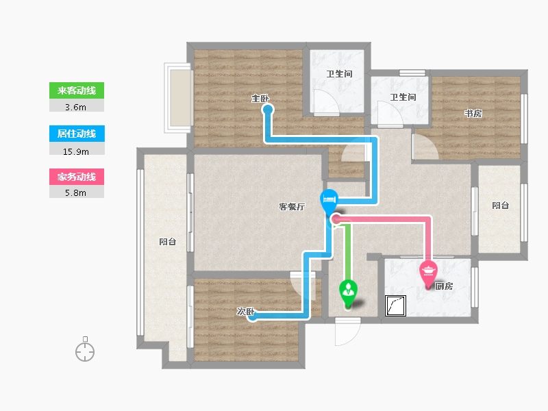 新疆维吾尔自治区-阿克苏地区-江南御-120.01-户型库-动静线