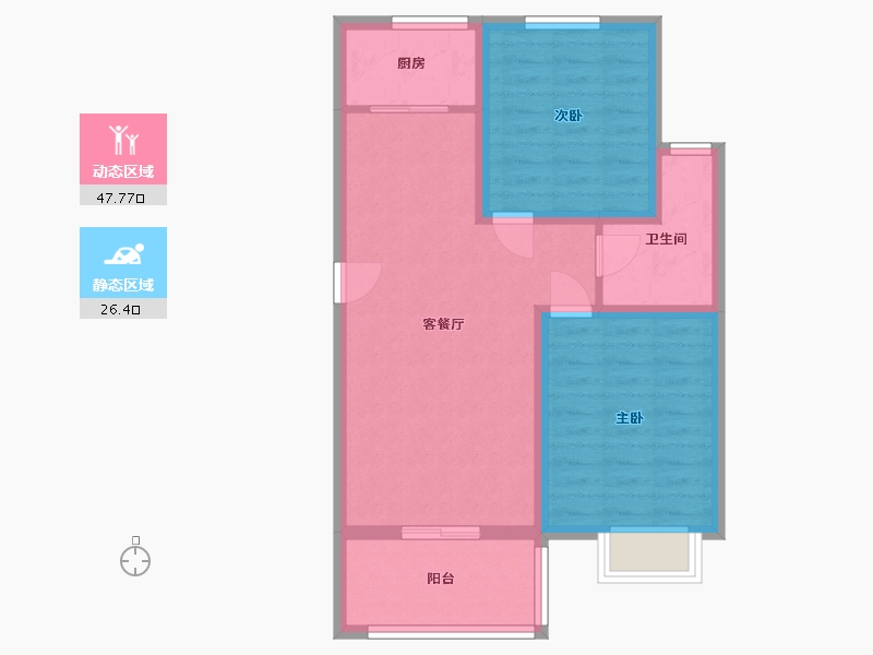 浙江省-衢州市-民泰美林小镇-65.90-户型库-动静分区