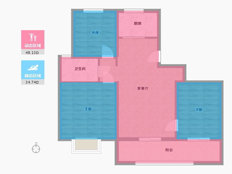 山东省-济南市-金地华著-73.73-户型库-动静分区