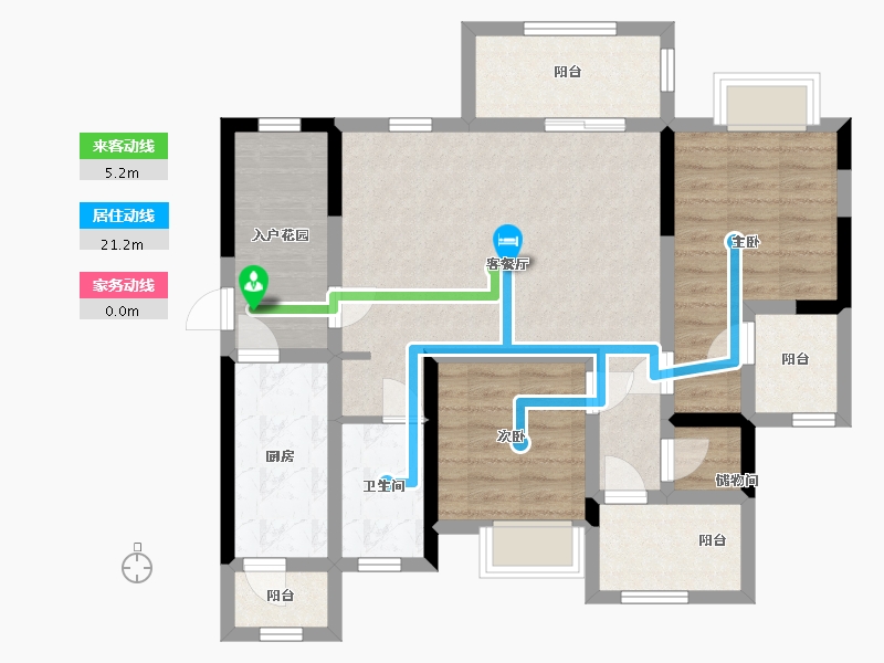 四川省-宜宾市-丽雅上游城-85.31-户型库-动静线